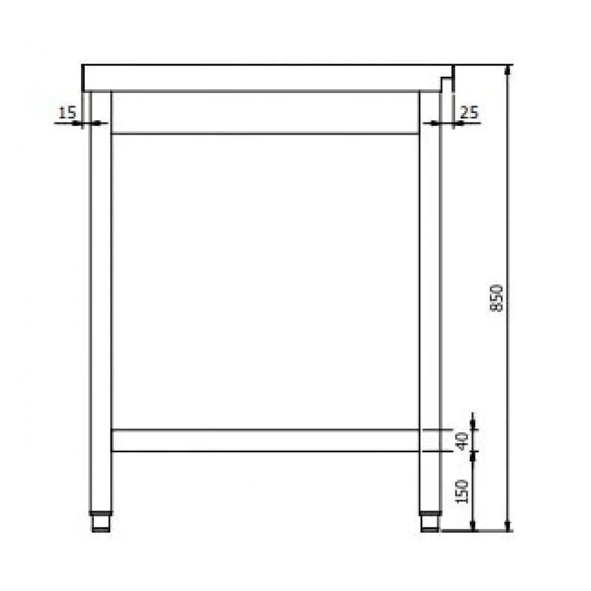 Ablauftisch PROFI 1000 x 700 Rechts für HSM ECO, PROFI & HYPRO - Image 4