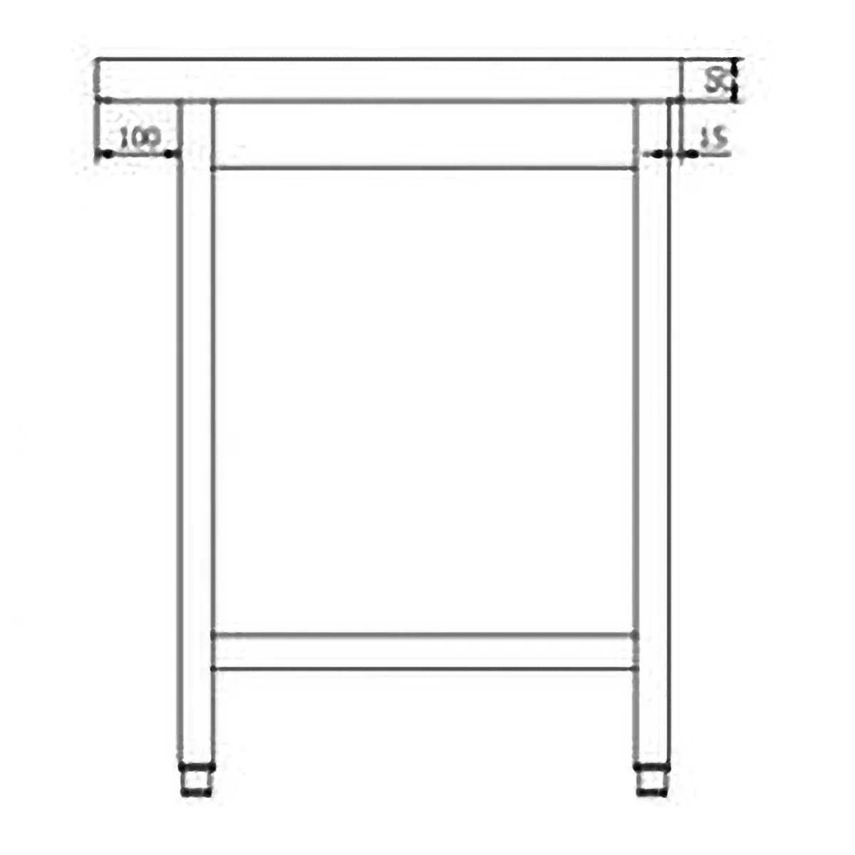 Ablauftisch PROFI 1400 x 700 Links für HSM ECO, PROFI & HYPRO - Image 3