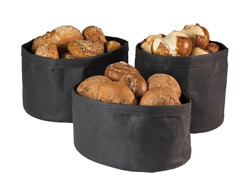 APS Brottasche -PAPERBAG- rund, Ø 17 cm x H: 11 cm, Schwarz - Image 4