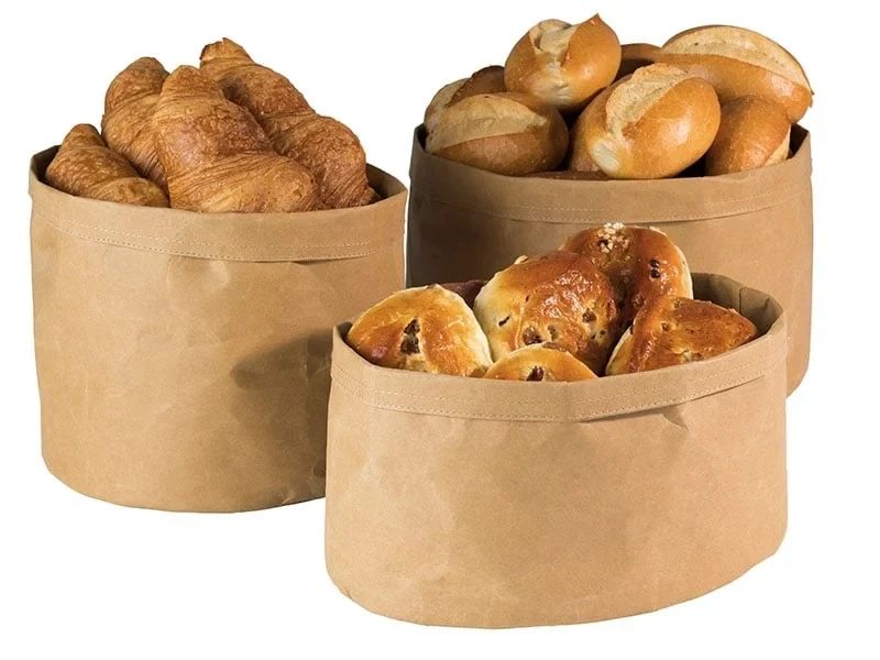 APS Brottasche -PAPERBAG- rund, Ø 17 cm x H: 11 cm, Schwarz - Image 5