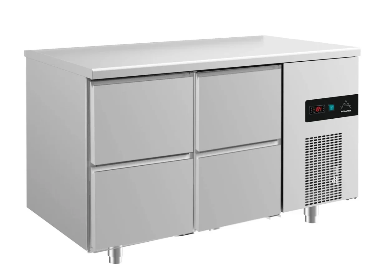 A&S Kühltisch -2 bis +8°C 1400x700x850mm mit 2x zwei Schubladen