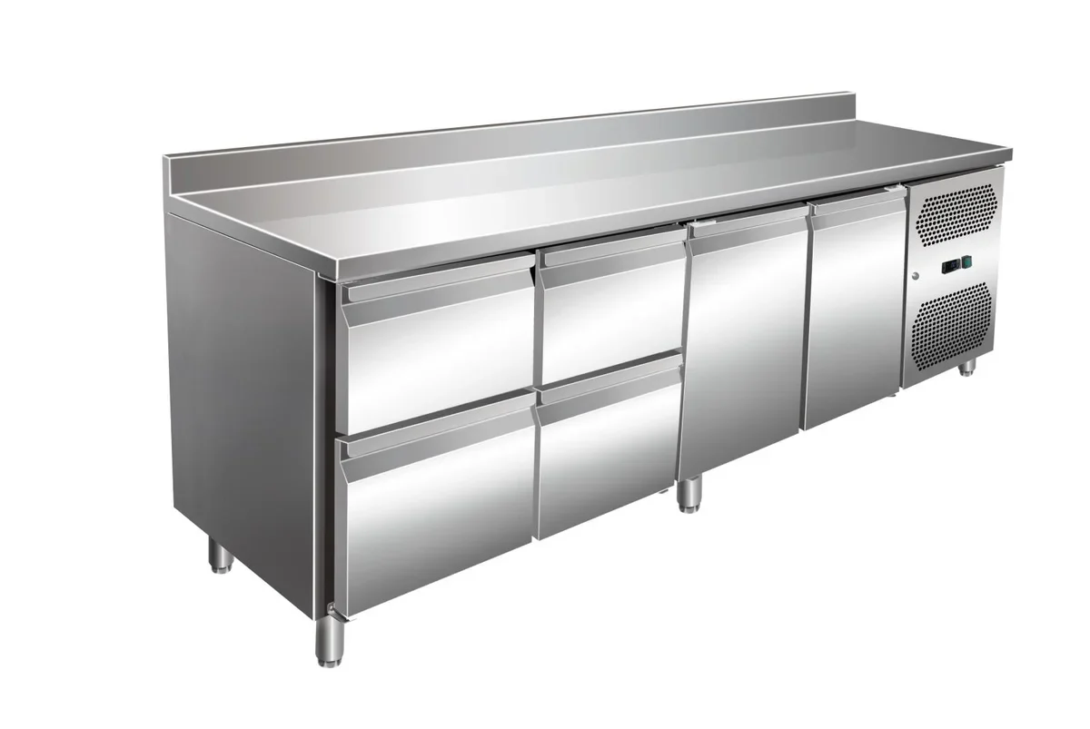 A&S Kühltisch VIP 600 2/4 2230 mm GN1/1, mit Aufkantung