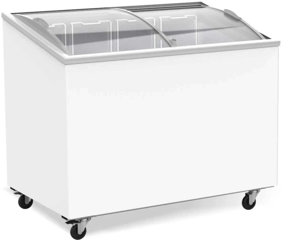 A&S Tiefkühltruhe mit Glasschiebedeckeln, 297 Liter, 4 Körbe