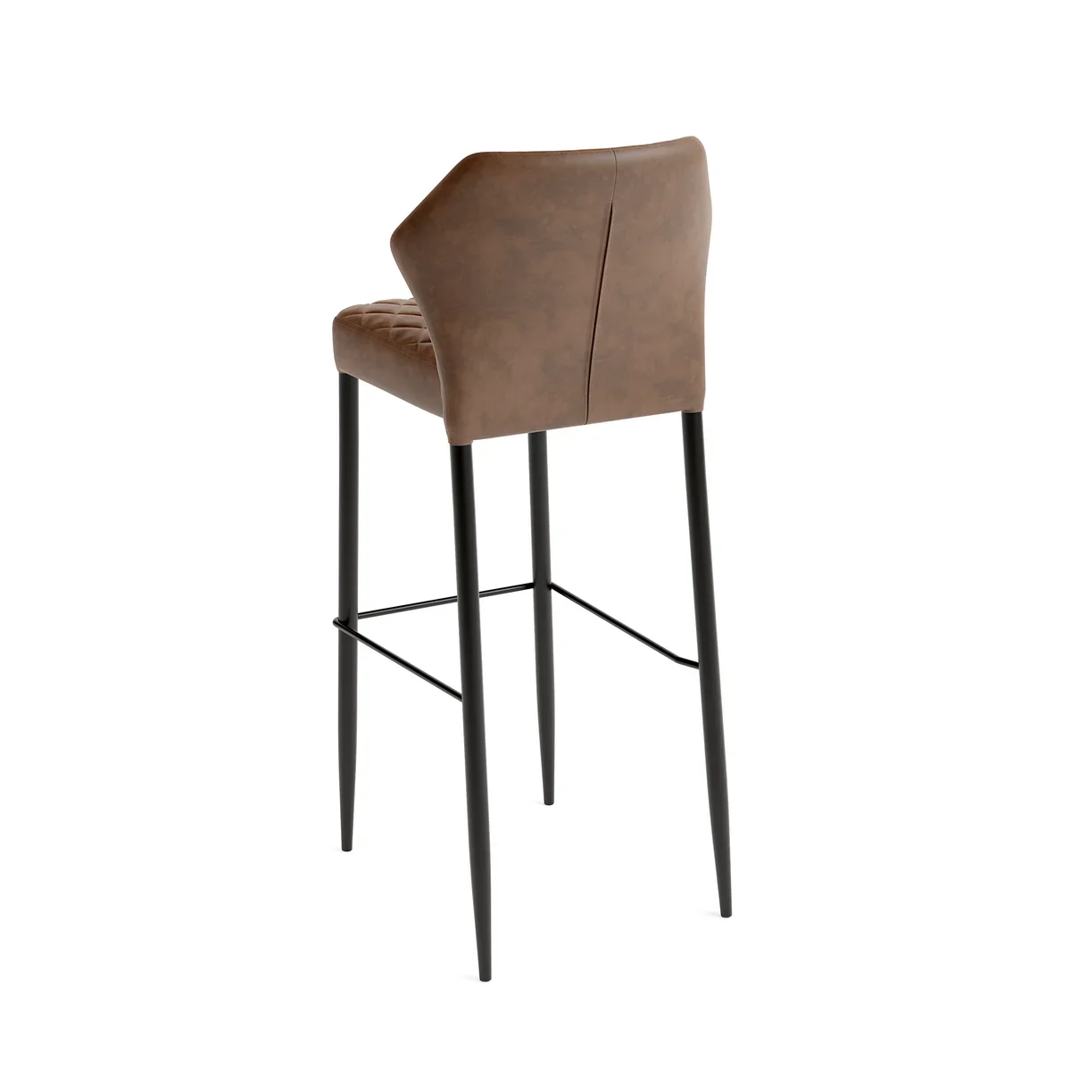 Feros Barhocker Louis, Cognac, Kunstleder gepolstert - Image 2
