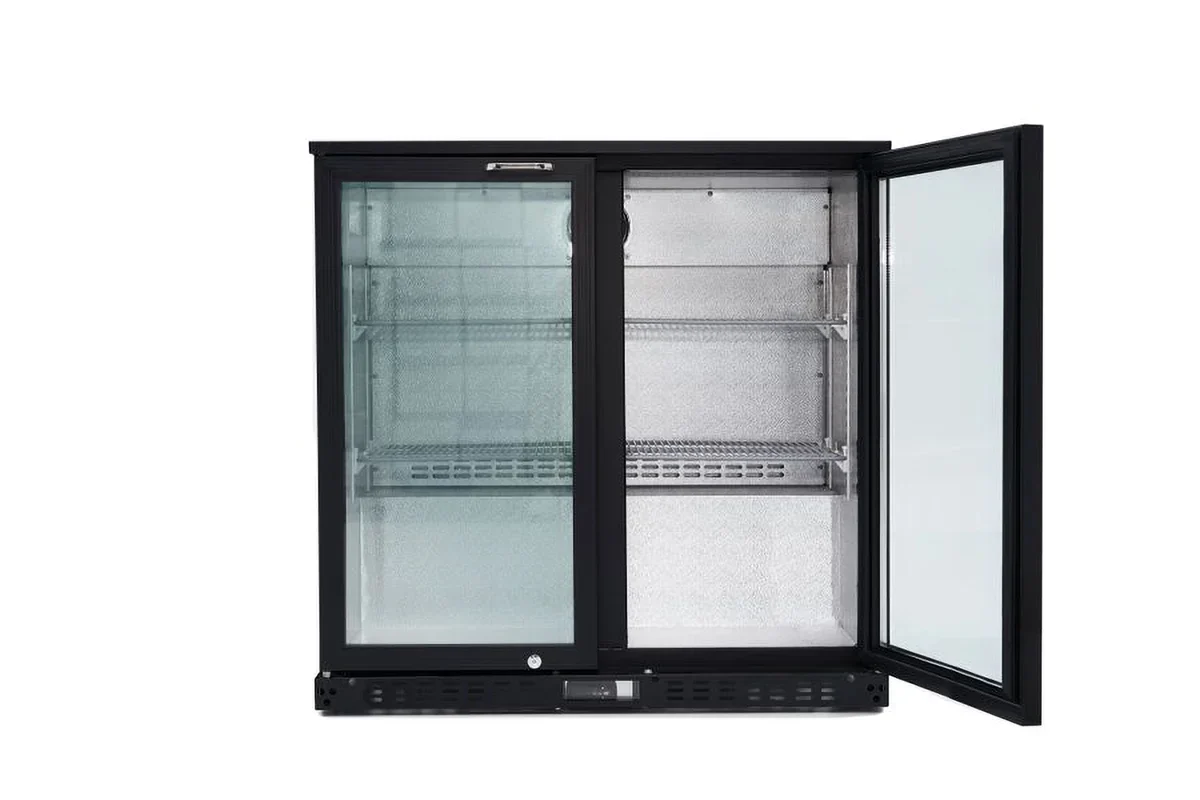 Barkühlschrank ECO 230 mit Klapptüren schwarz, LED Beleuchtung, unterbaubar - Image 3
