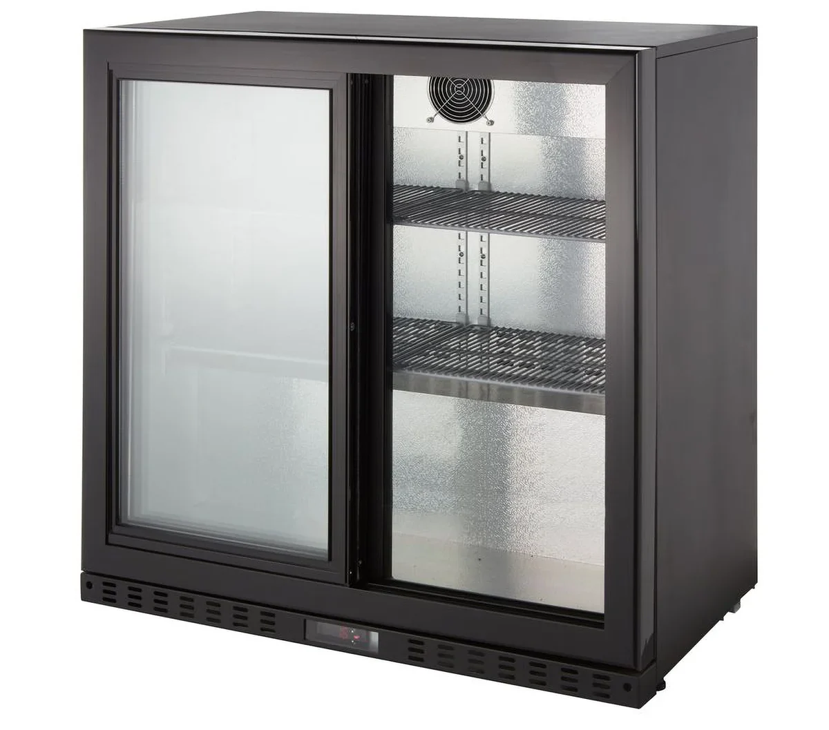 Barkühlschrank ECO 230 mit Schiebetüren schwarz, LED Beleuchtung, unterbaubar - Image 3