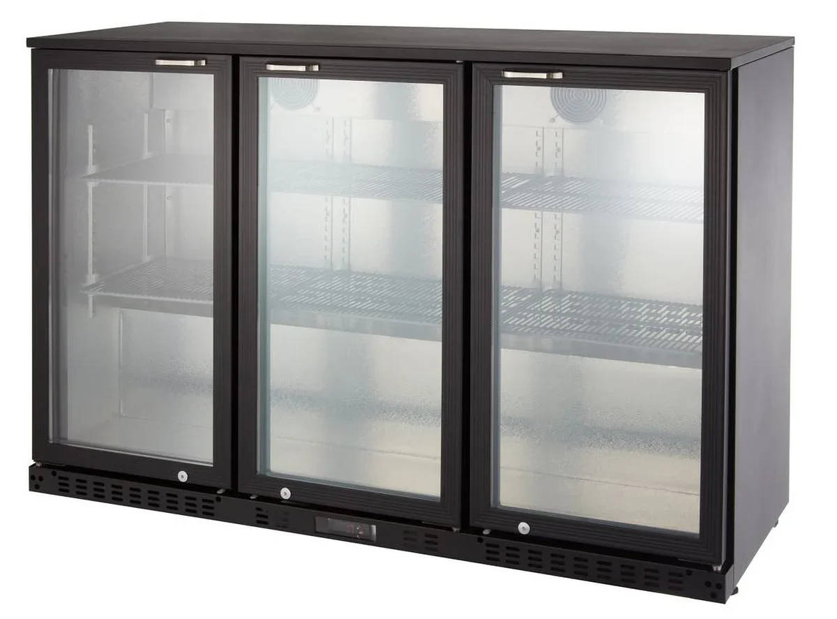 Barkühlschrank ECO 350 mit Klapptüren schwarz, LED Beleuchtung, unterbaubar - Image 2