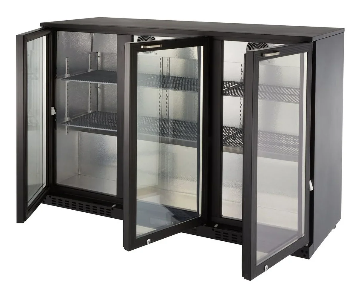 Barkühlschrank ECO 350 mit Klapptüren schwarz, LED Beleuchtung, unterbaubar - Image 3
