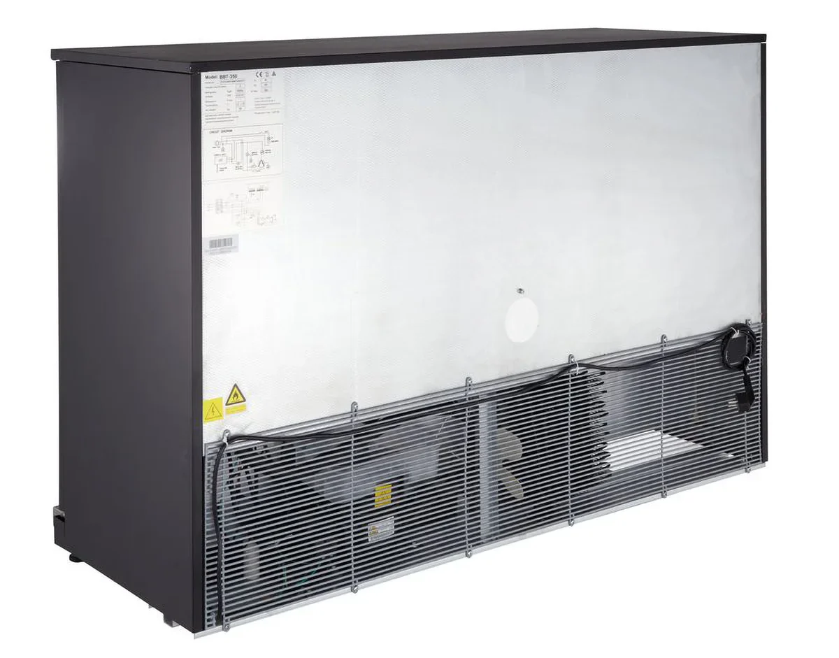 Barkühlschrank ECO 350 mit Klapptüren schwarz, LED Beleuchtung, unterbaubar - Image 6
