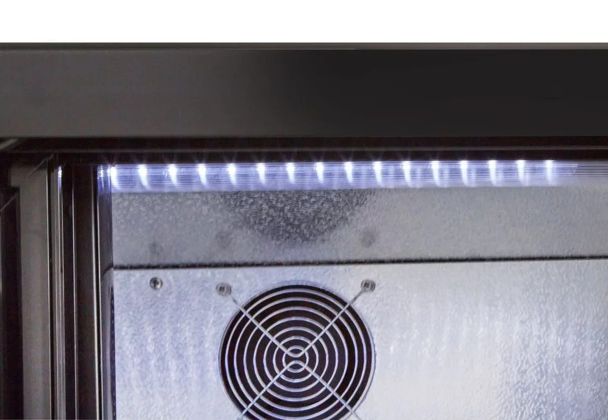 Barkühlschrank ECO 350 mit Schiebetüren schwarz, LED Beleuchtung, unterbaubar - Image 7