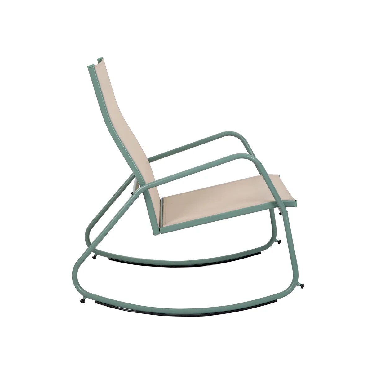 barths Brody Garten-Schaukelstuhl – Grün-Beige - Image 2