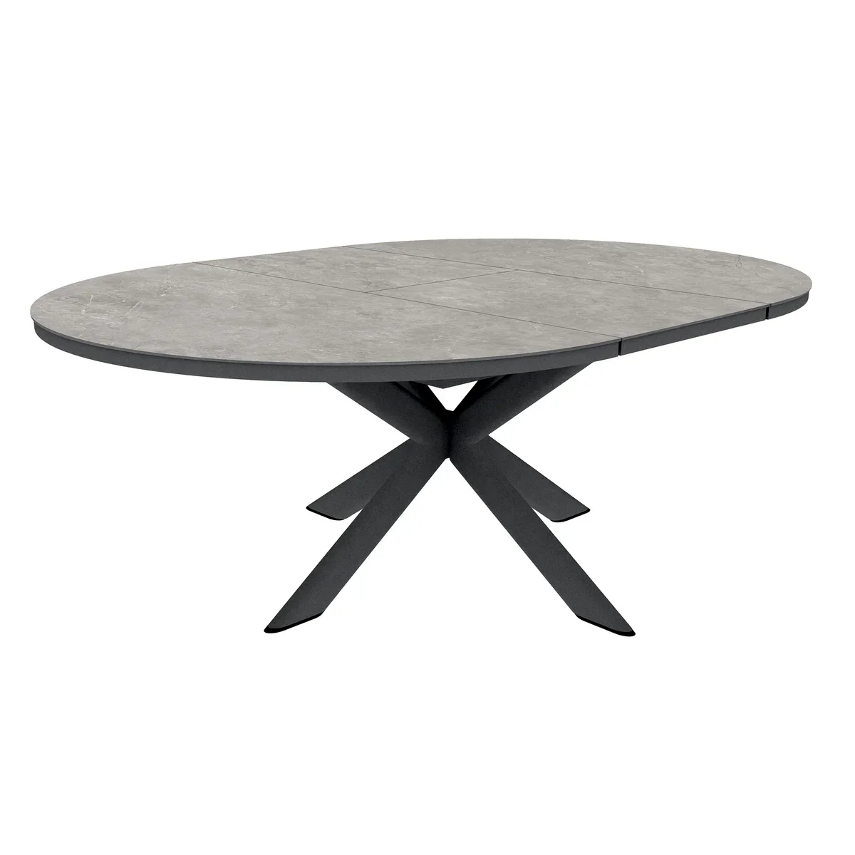 barths Fellow ausziehbarer Dining-Tisch 145/200 x 145 cm - Anthrazit