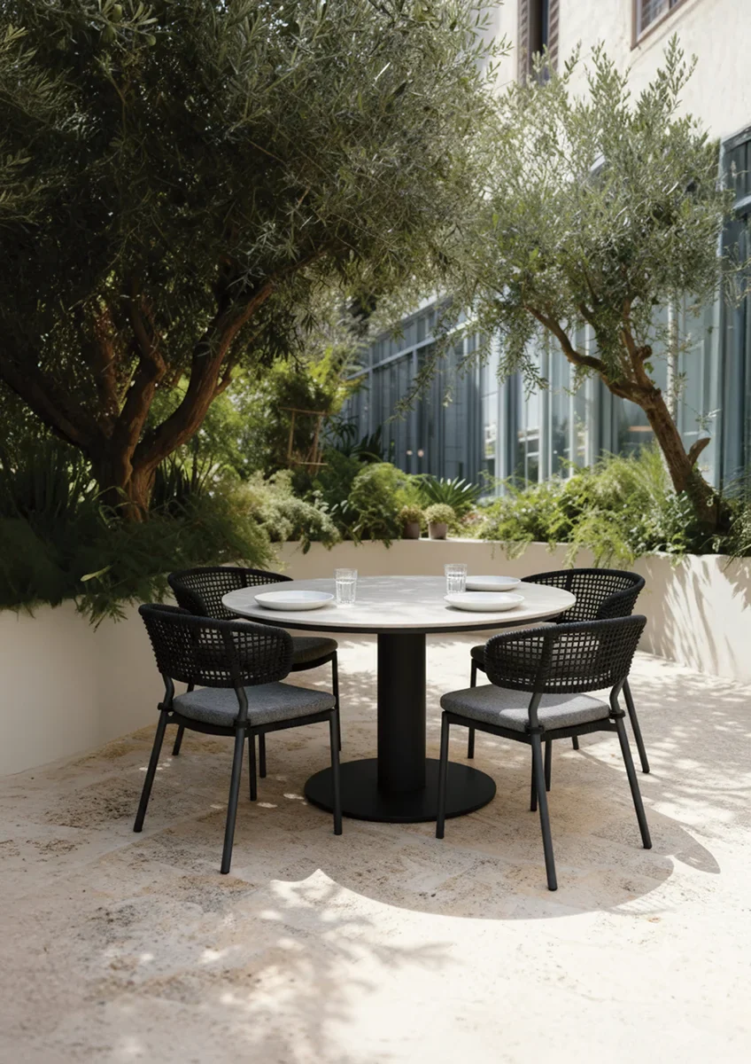 barths Porto runder Dining-Tisch Ø 130 cm - Anthrazit - Image 2