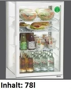 Bartscher Mini-Kühlvitrine 78L, weiß - Image 3
