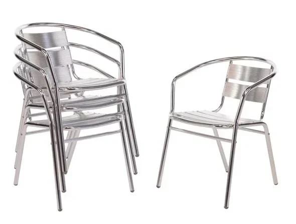 Bistrostühle Bolero aus Aluminium mit gerundeter Armlehne - 4 Stück - Image 4