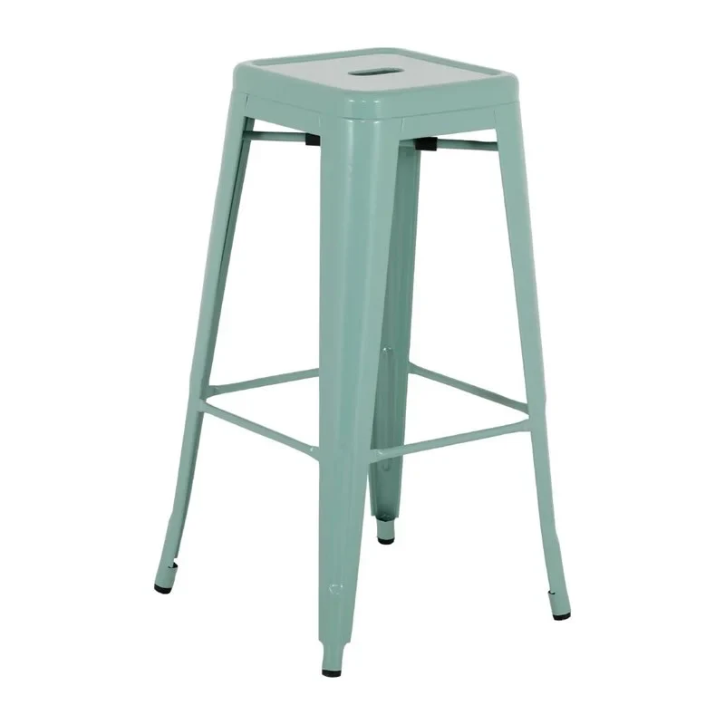 Bolero Bistro Metall Hohe Hocker Olivgrün (4 Stück)