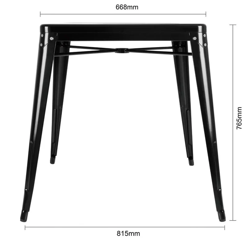 Bolero Bistro Quadratischer Stahltisch Schwarz 660mm - Image 11