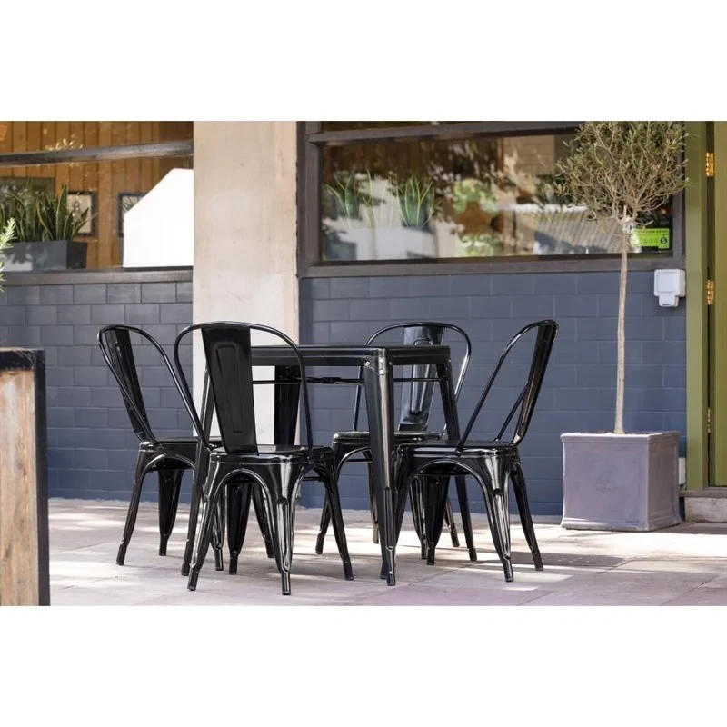 Bolero Bistro Quadratischer Stahltisch Schwarz 660mm - Image 3