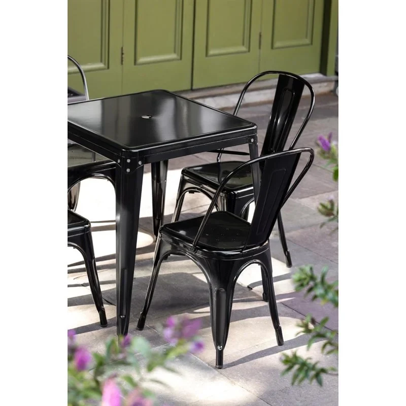 Bolero Bistro Quadratischer Stahltisch Schwarz 660mm - Image 5