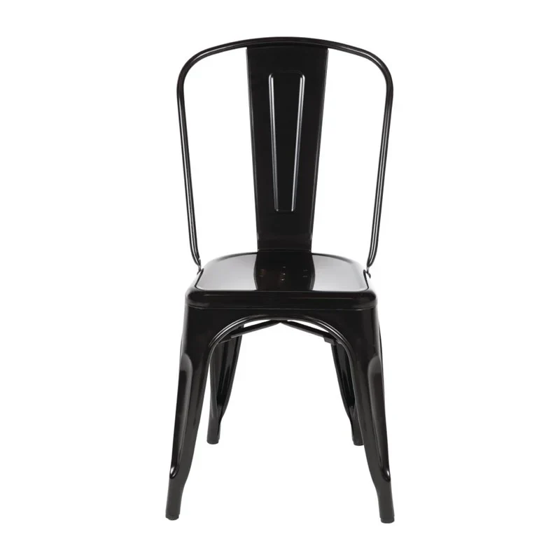 Bolero Bistro Stahl Beistellstühle Schwarz (4 Stück)