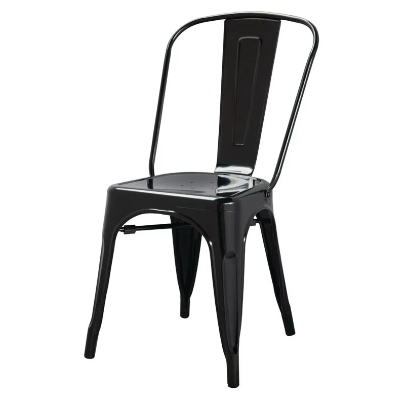 Bolero Bistro Stahl Beistellstühle Schwarz (4 Stück) - Image 10