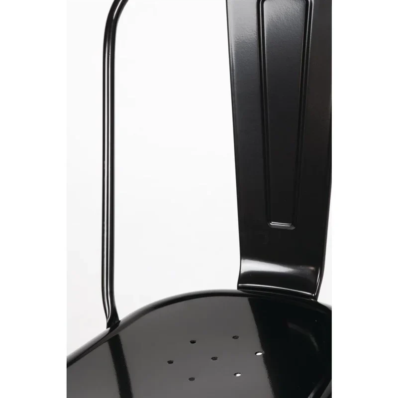 Bolero Bistro Stahl Beistellstühle Schwarz (4 Stück) - Image 14