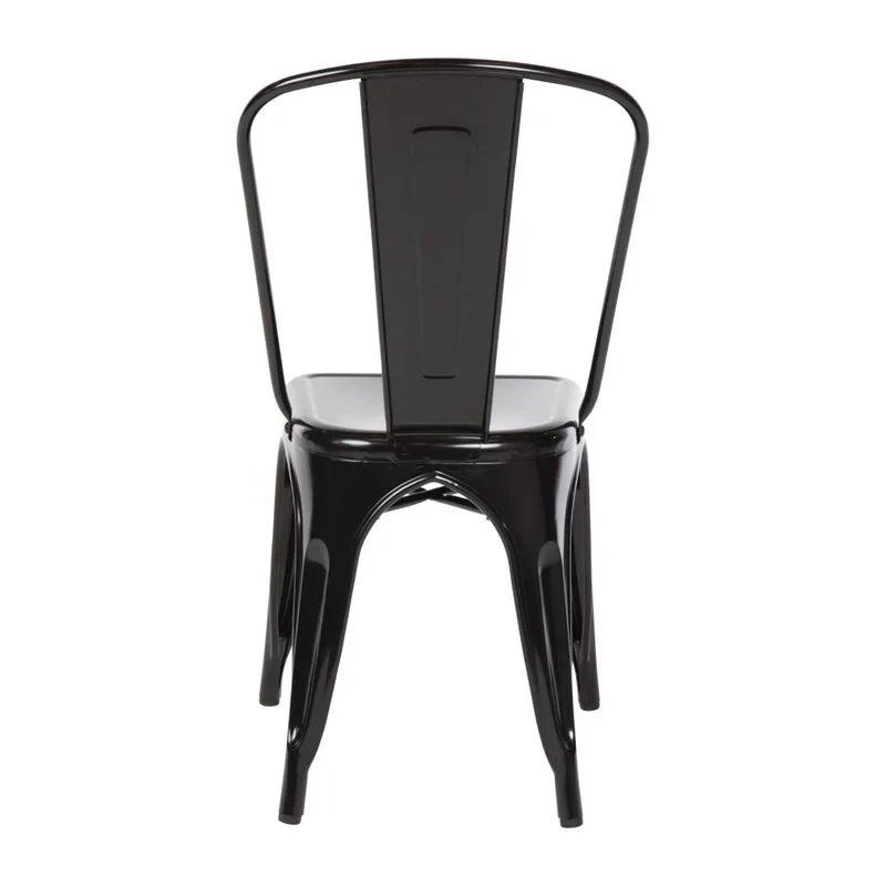 Bolero Bistro Stahl Beistellstühle Schwarz (4 Stück) - Image 8