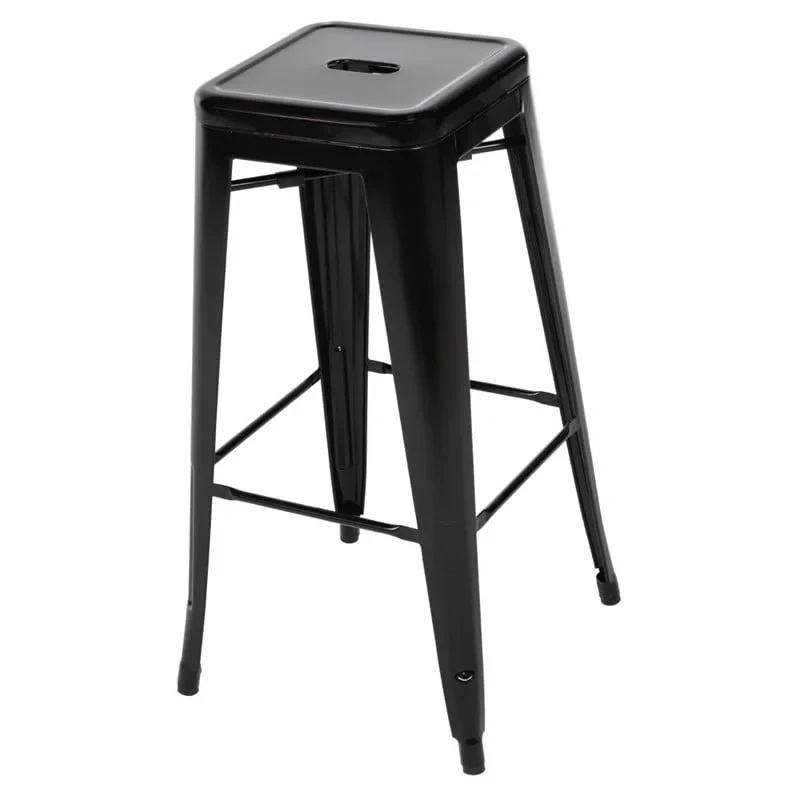 Bolero hohe Bistrobarhocker aus Stahl in schwarz 4 Stück - Image 4