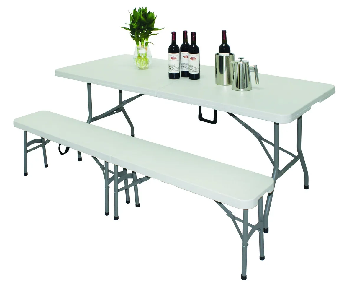 Bolero Klapptisch 2440x860 mm weiß - Image 2