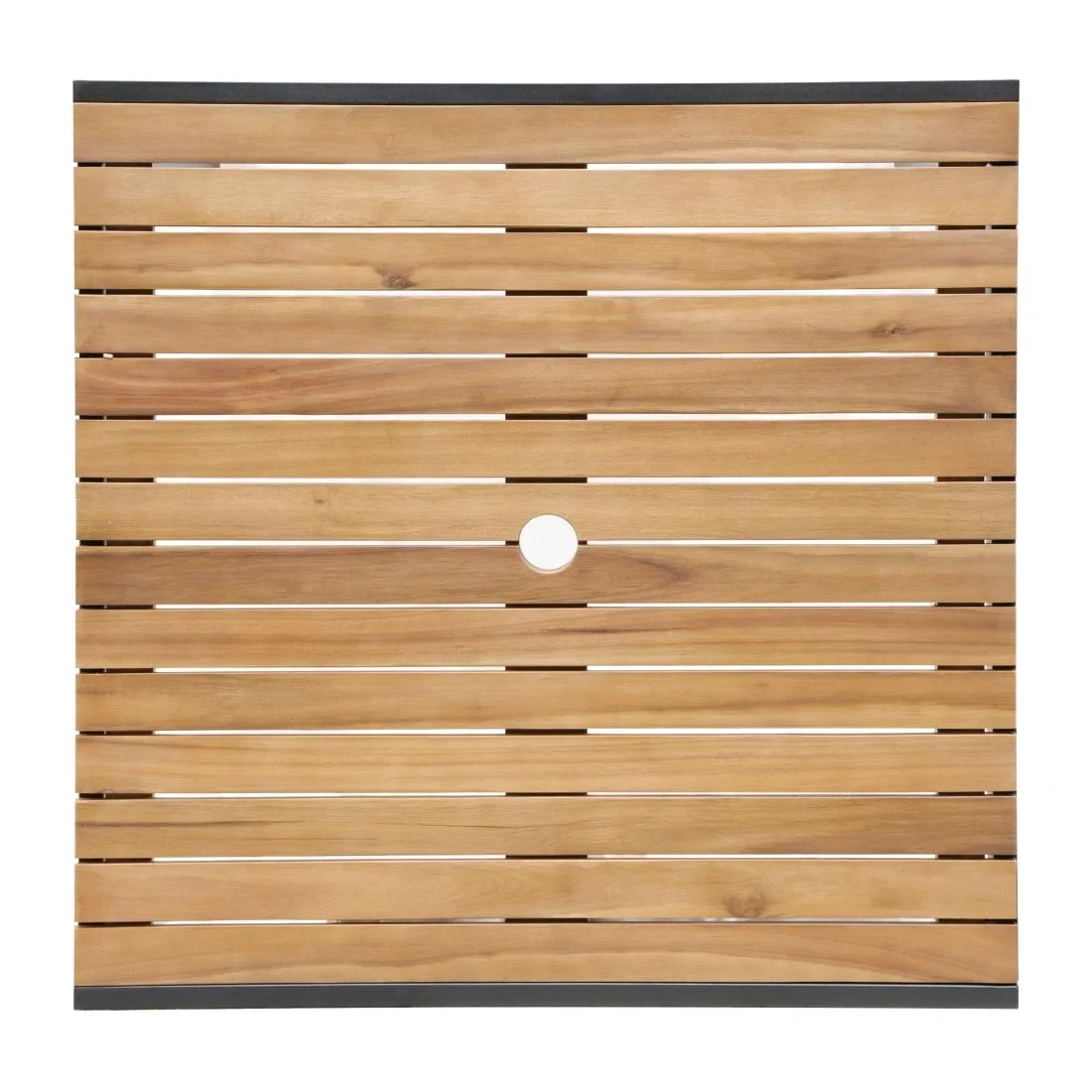Bolero quadratischer Stahl- und Akazienholztisch 80cm - Image 6