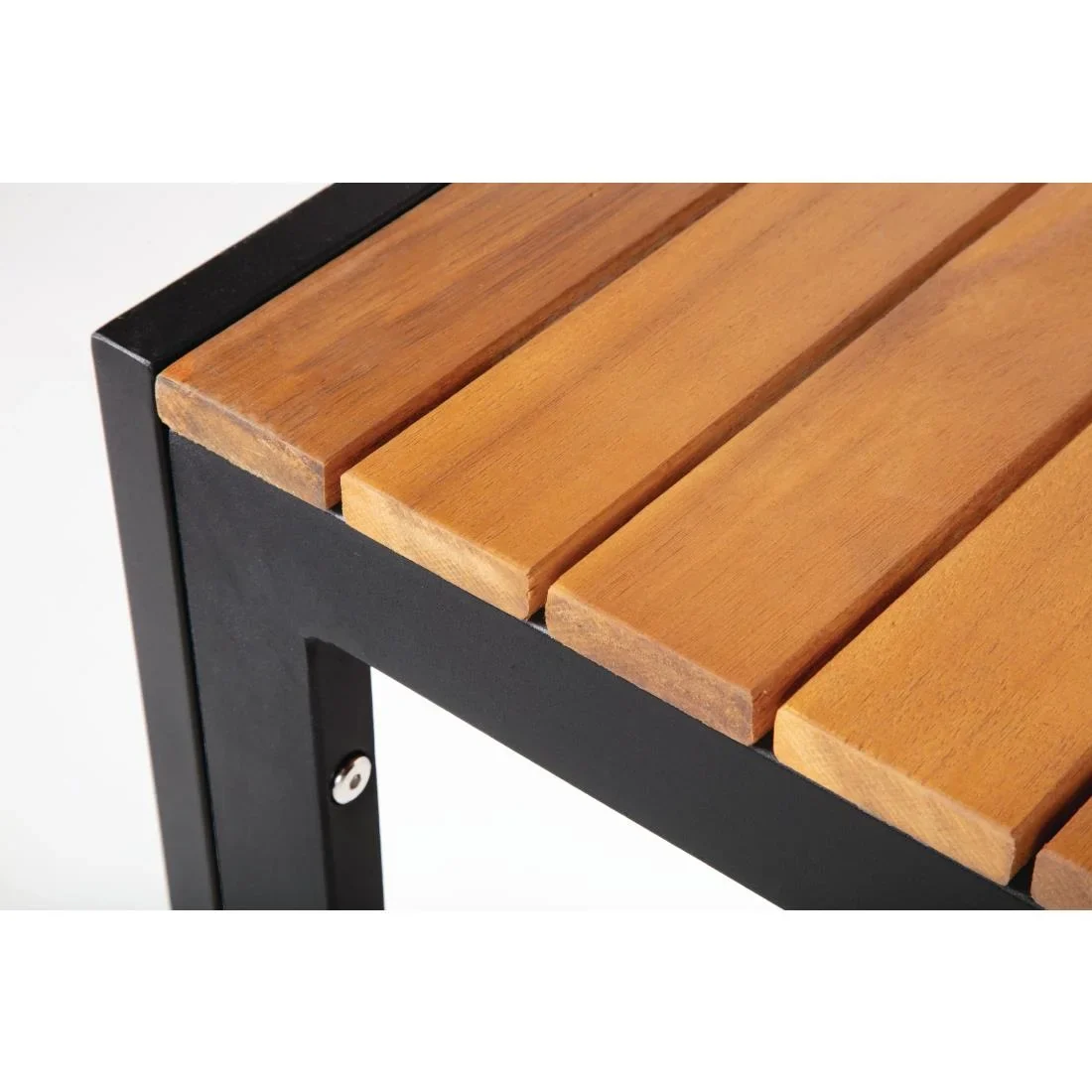 Bolero quadratischer Stahl- und Akazienholztisch 80cm - Image 7