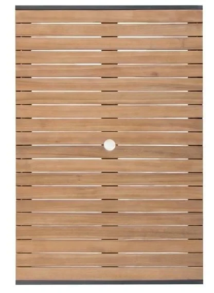 Bolero rechteckiger Stahl- und Akazienholztisch 1200x800 mm - Image 2