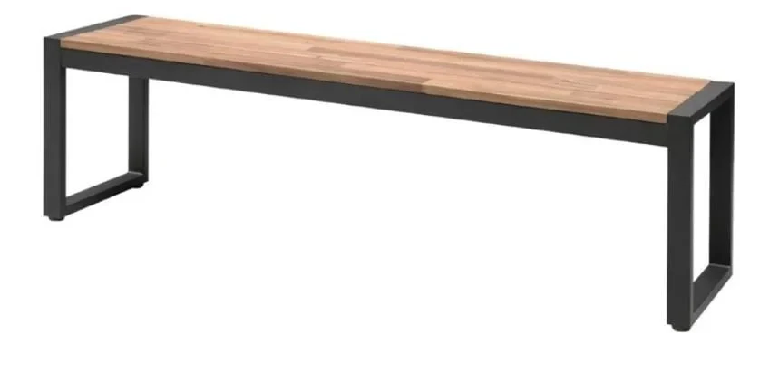 Bolero Stahl- und Akazienholzbänke im industriellen Stil 160cm