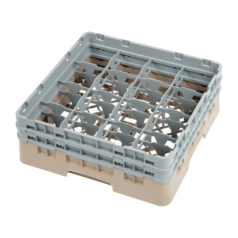 Cambro Gläserspülkorb beige mit 16 Fächern max Glashöhe 13,3cm - Image 2