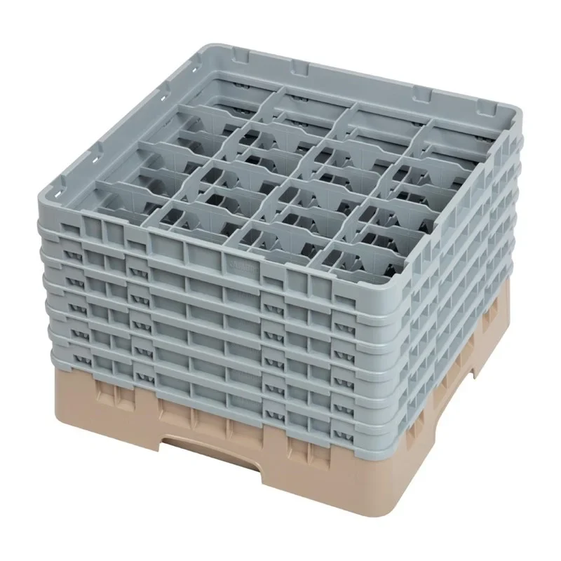 Cambro Gläserspülkorb beige mit 16 Fächern max Glashöhe 29,8cm - Image 2