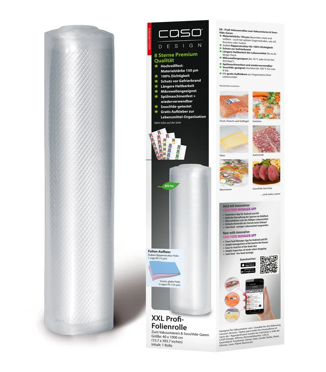 CASO XXL Profi Folienrolle 40 x 1000 cm