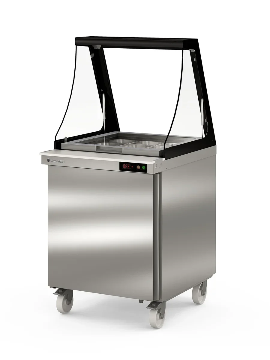 Coreco Saladette US Range 700 - 1/0 mit Glasaufsatz