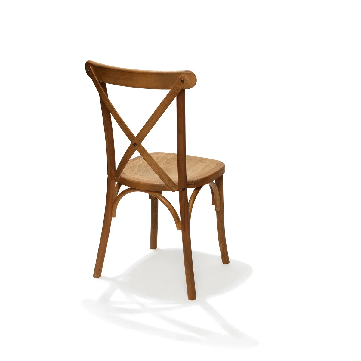 Feros Crossback Stapelstuhl Massivholz, Hell, 480 x 470 x 880 mm - Image 6