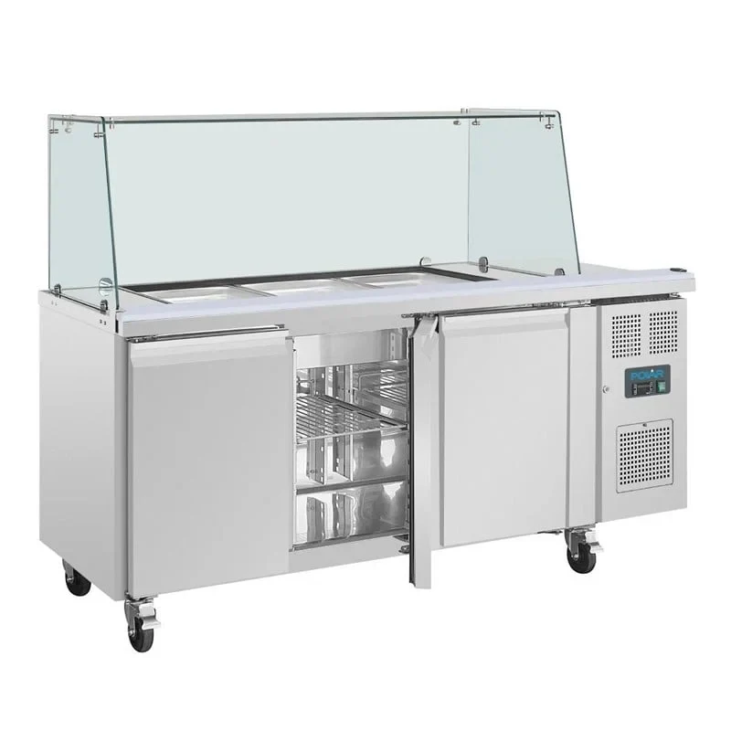 Dreitürige Saladette Thekenkühlschrank der Polar U-Serie - Image 2