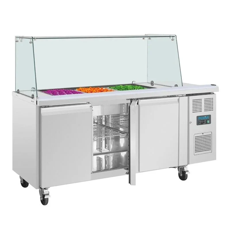 Dreitürige Saladette Thekenkühlschrank der Polar U-Serie - Image 3