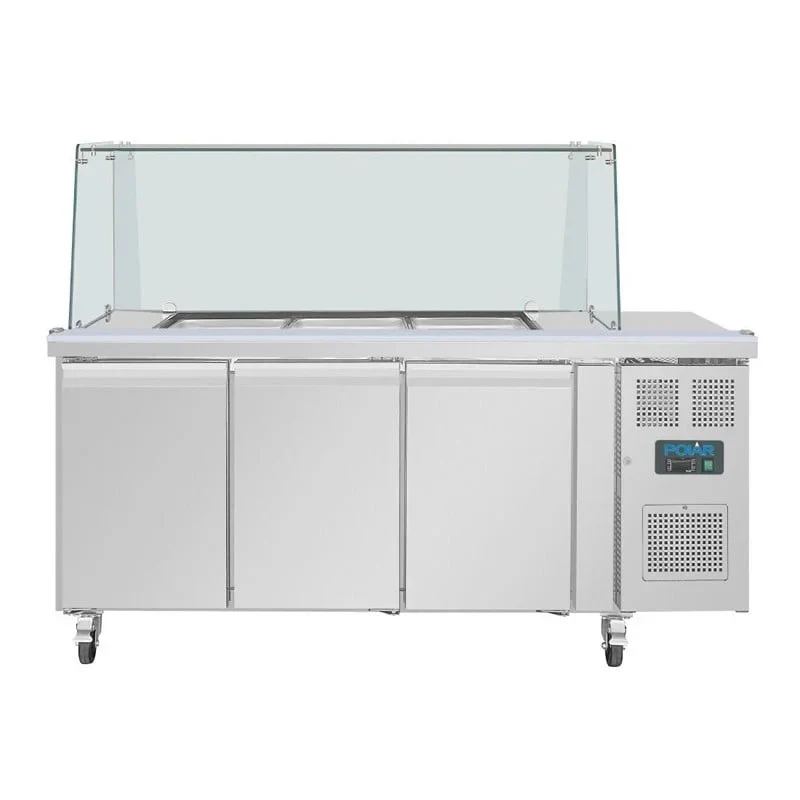 Dreitürige Saladette Thekenkühlschrank der Polar U-Serie - Image 9