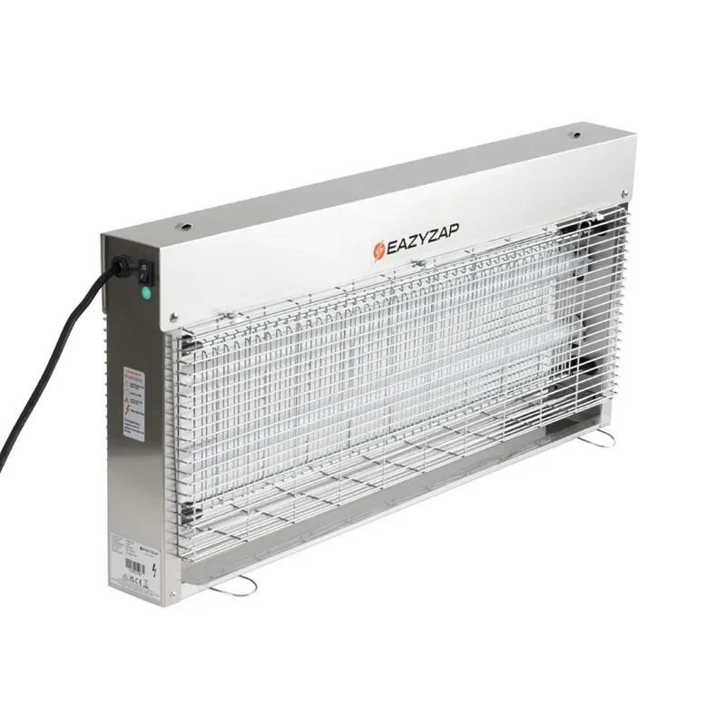 Eazyzap LED Insektenvernichter 150m² 20W, gebürsteter Edelstahl, energieeffizient - Image 4