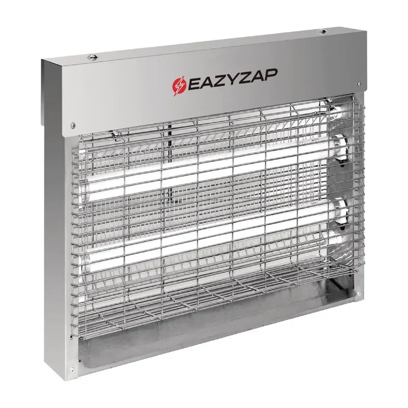 Eazyzap LED Insektenvernichter 30m² 8W, gebürsteter Edelstahl, energieeffizient