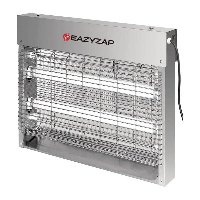Eazyzap LED Insektenvernichter 30m² 8W, gebürsteter Edelstahl, energieeffizient - Image 2