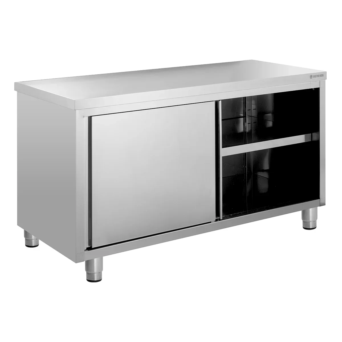 Edelstahl Arbeitsschrank ECO 16x7 ohne Aufkantung - Image 2