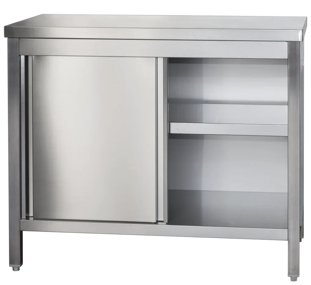 Edelstahl Arbeitsschrank Profi mit Schiebetüren - 1000 x 600 mm - Image 3