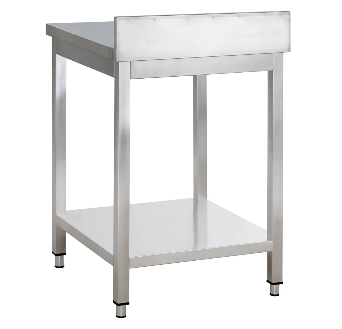 Edelstahl Arbeitstisch Basic 7x7 mit Grundboden und Aufkantung, zur Selbstmontage - Image 3