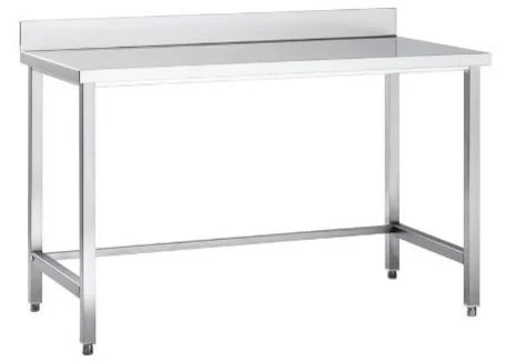 Edelstahl Arbeitstisch Eco 15x7 ohne Grundboden mit Aufkantung - Image 2
