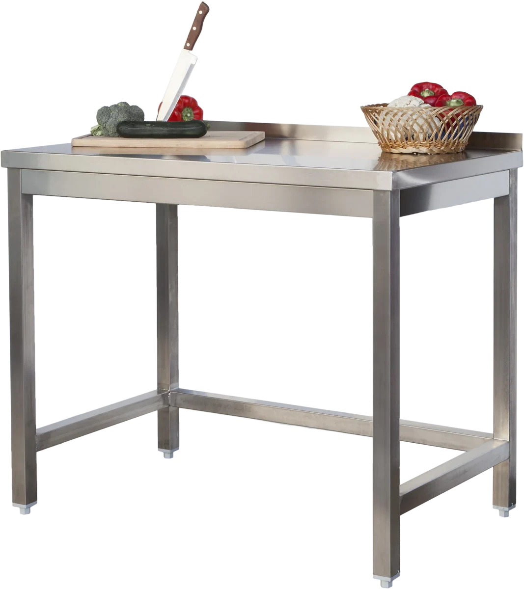 Edelstahl Arbeitstisch Profi 1000 x 700 mm - mit Aufkantung
