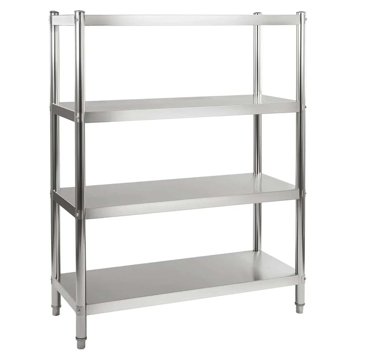 Edelstahl Regal Basic 1200x500x1800 mm, Selbstmontage